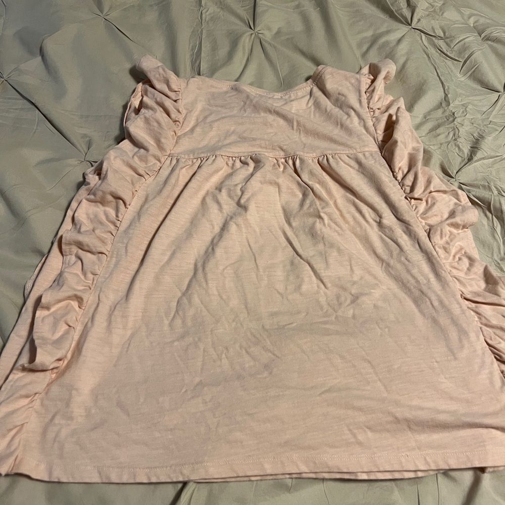 Ruffled Sleeve Blush Pink Top - Picture 4 of 4